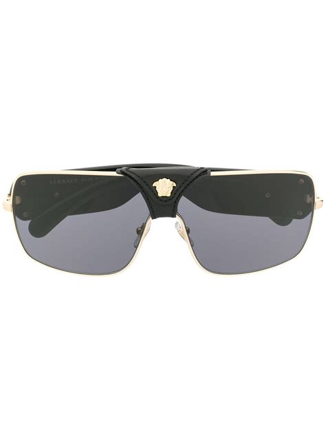 Versace Eyewear Squared Baroque Sunglasses 